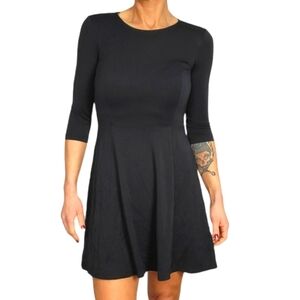 Lark & Ro Midi Black Dress Size X Small